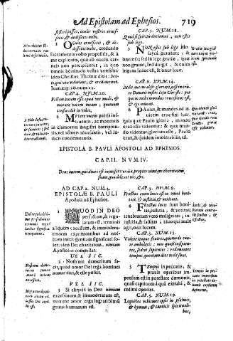 Epistola B.Pavli apostoli ad Ephesios. Cap.II. Nvm. IV. Deus autem