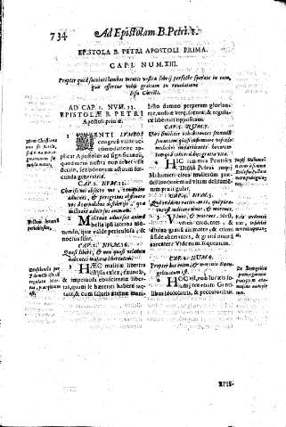 Epistola B. Petri apostoli Prima. Cap.I Num.XIII. Propter quod 