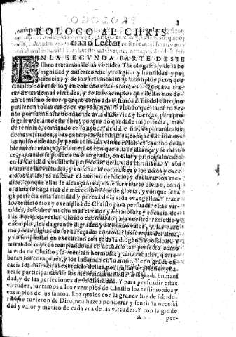 Prologo al christiano Lector.