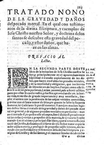 Tratado nono, de la gravedad y daños del pecado mortal