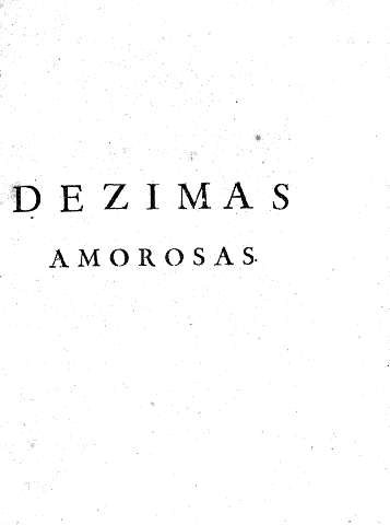 Dezimas amorosas
