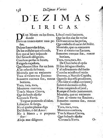 Dezimas liricas.