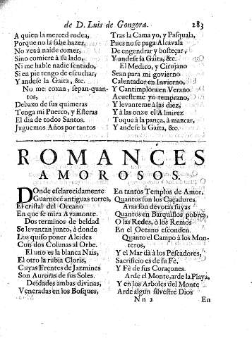 Romances amorosos.