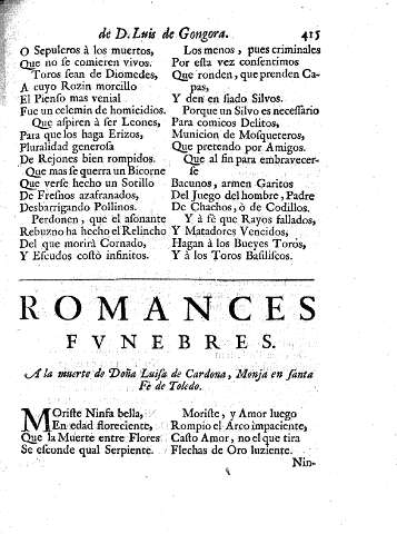Romances funebres.