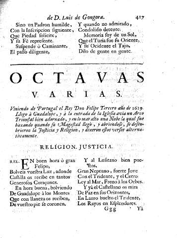 Octavas varias.