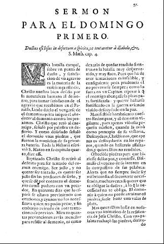Sermon para el domingo primero.