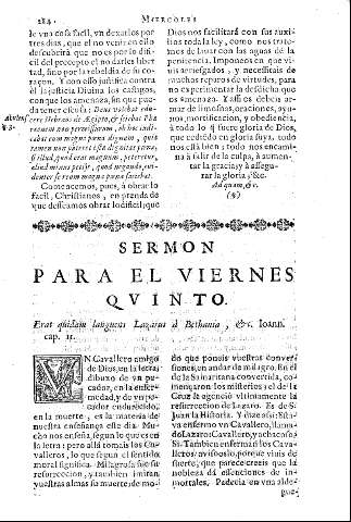 Sermon para el viernes quinto.