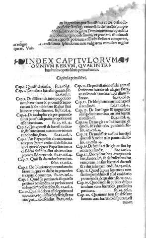 Index capitvlorum. Omnivm rervm, qvae in tribus huius operis libris pertranctantur   