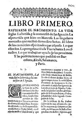LIBRO PRIMERO. REFIERESE EL NACIMIENTO.