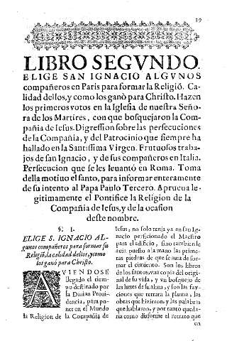 LIBRO SEGUNDO ELIGE SAN IGNACIO ALGUNOS compañeros en Paris para formar la religió
