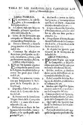 Tabla de los parrafos que contienen los quatro libros desta obra.