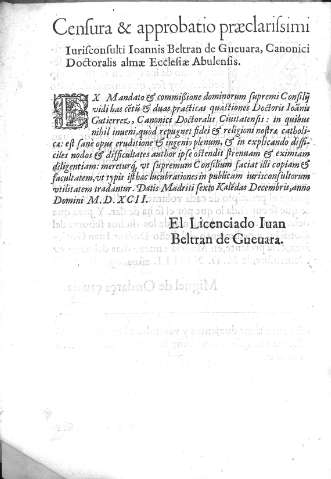 Censura & approbatio praeclarissimi