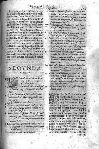 Secvnda Allegatio