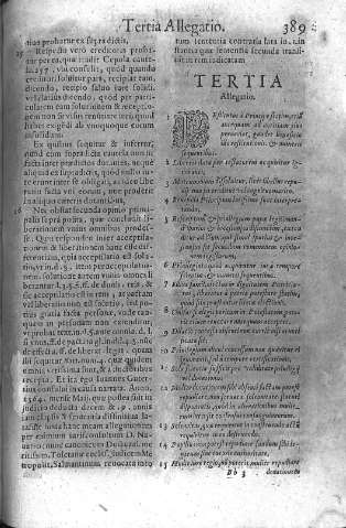 Tertia Allegatio