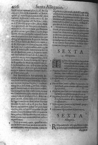Sexta Allegatio