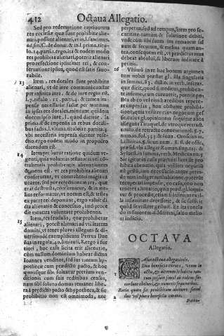 Octava Allegatio