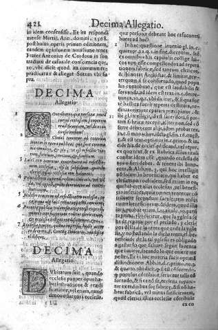 Decima Allegatio