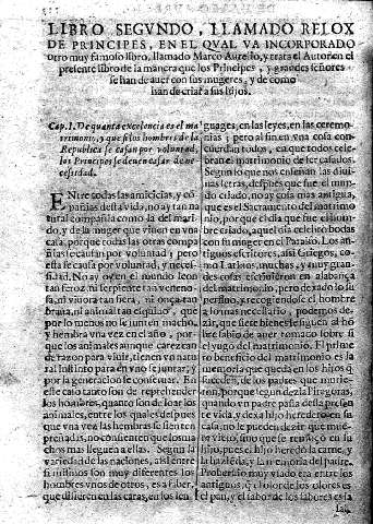 Libro segvndo, llamado Relox de Principes...