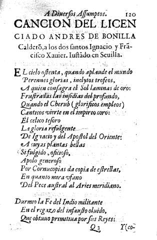 Cancion del Licenciado Andres de Bonilla
