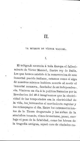 II. La muerte de Víctor Manuel