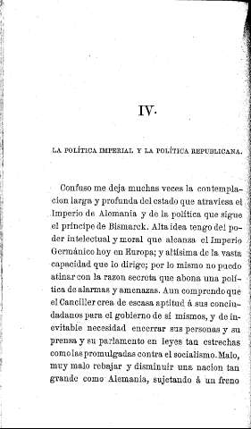 IV. La política imperial y la política republicana