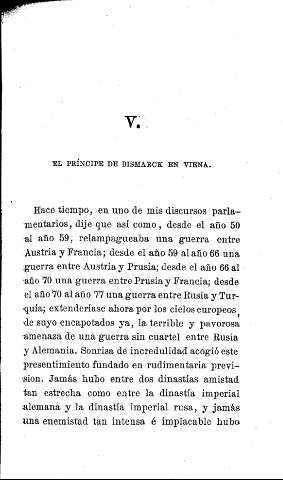 V. El príncipe de Bismarck en Viena.