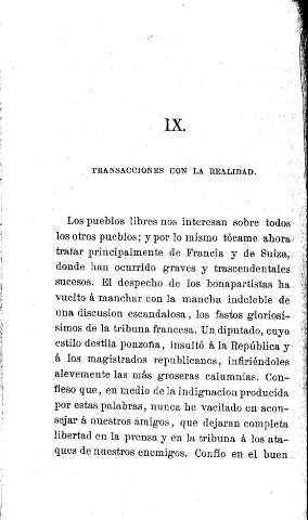IX. Transacciones con la realidad.