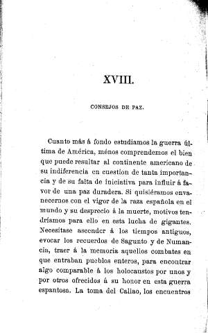 XVIII. Consejos de paz.