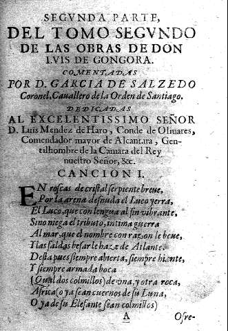 Segvnda Parte del Tomo Segvndo... Cancion I.