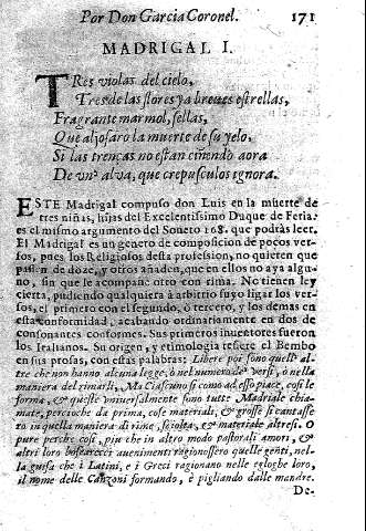 Madrigal I.