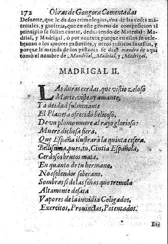 Madrigal II.