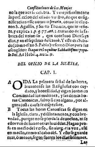 Del oficio de la Iglesia. Cap. I.