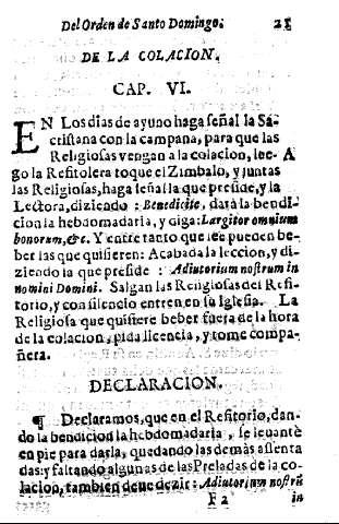 De la colacion. Cap. VI.