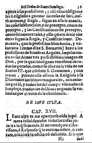 De la leve cvlpa. Cap. XVII.