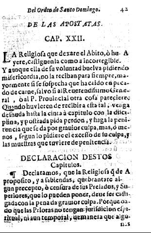 De las Apostatas. Cap. XXII.