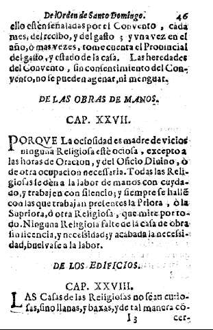 De las obras de manos. Cap. XXVII. De los edificios. Cap. XXVIII.