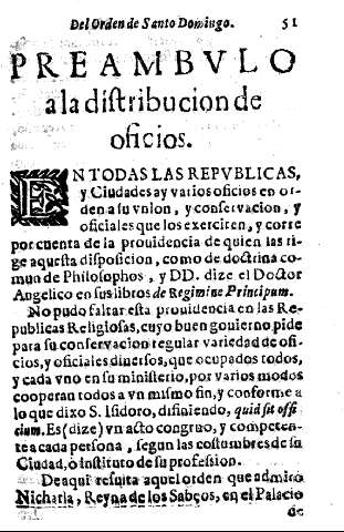 Preambulo a la distribucion de oficios