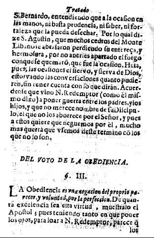 Del Voto de la Obediencia. III.