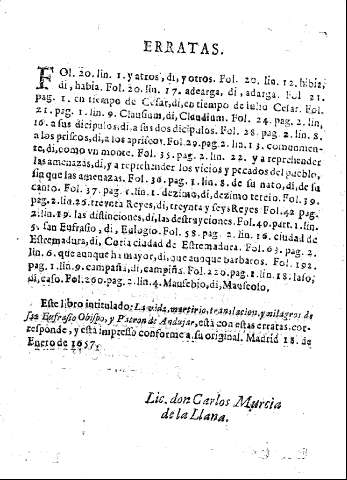 Erratas