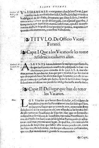 Titvlo. De Officio Vicari Foranei