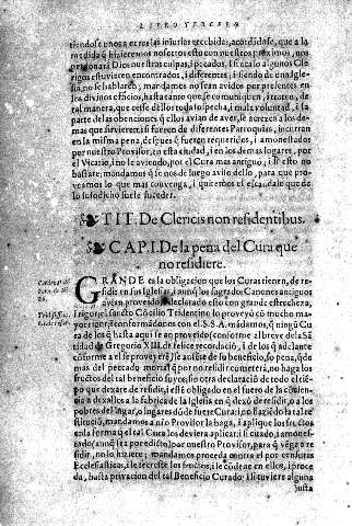 Tir. De Clericis non Residentibus