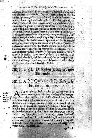 Titvl. De Rebus Eclesiae, non alienandis