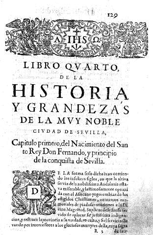 Libro Qvarto de la Historia y Grandezas de la mvy noble civdad de Sevilla