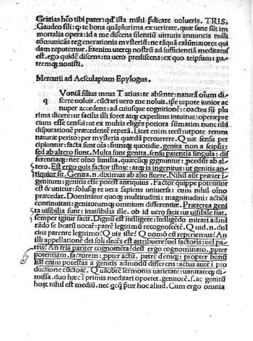 Mercurii ad Aesculapium Epylogus