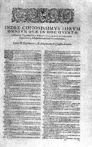 Index copiosissimus eorum omnivum in hoc quinto