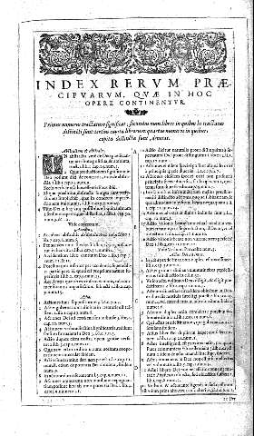 Index rerum praecipuarum que in hoc opere continentur.