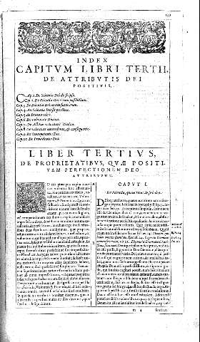 INDEX CAPITUM LIBRI TERTII, DE ATTRIBUTIS DEI POSITIVIS.