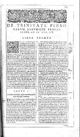 DE TRINITATE PERSONARUM, EARUMQUE PROCESIONE, AN IN DEO SIT.