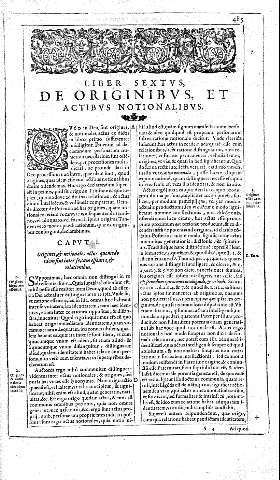 LIBER SEXTUS, DE ORIGINIBUS, ET ACTIBUS NOTIONALIBUS.