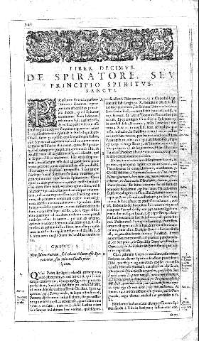 LIBER DECIMUS DE SPIRATORE, SEU PRINCIPIO SPIRITUSANCTI